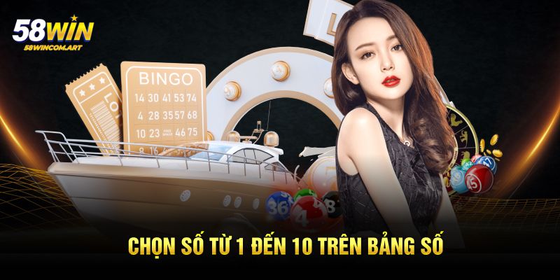 Chọn số từ 1 đến 10 trên bảng số
